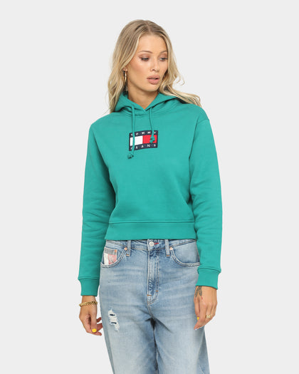 Tommy Jeans Women's Tommy Flag Hoodie Midwest Green