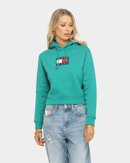 Tommy Jeans Women's Tommy Flag Hoodie Midwest Green