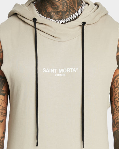 Saint Morta Homage Sleeveless Hoodie Fog
