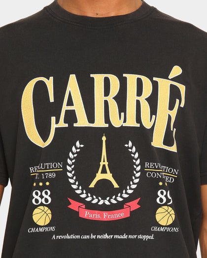 Carré Men's Emblem Classique Short Sleeve T-Shirt Washed Black