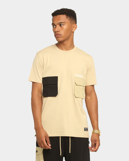 Carré Men's Combiner Pocket Short Sleeve T-Shirt Stone/Black