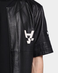The Anti Order A Town Leather Baseball Jersey Black