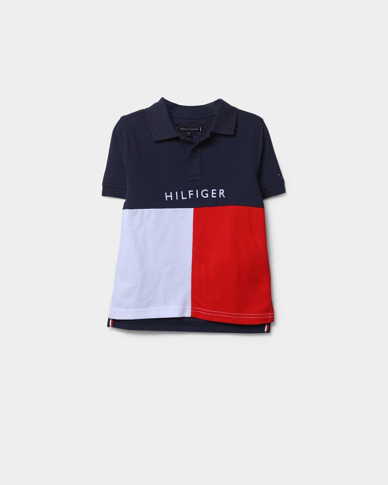 Culture Tommy Polo | Twilight Kids Jeans US Navy Colourblock Kings Hilfiger