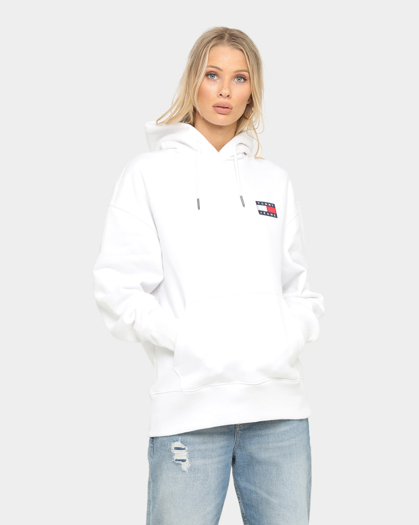 Tommy Jeans Tommy Badge Hoodie White | Culture Kings US