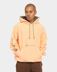Champion Rev Weave Script Hoodie Shortbread