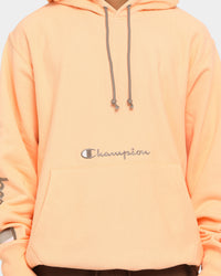 Champion Rev Weave Script Hoodie Shortbread