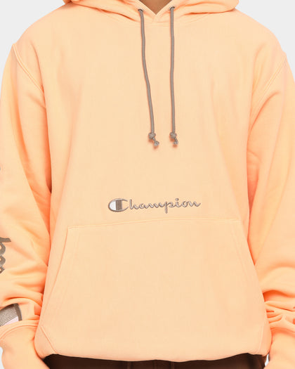 Champion Rev Weave Script Hoodie Shortbread