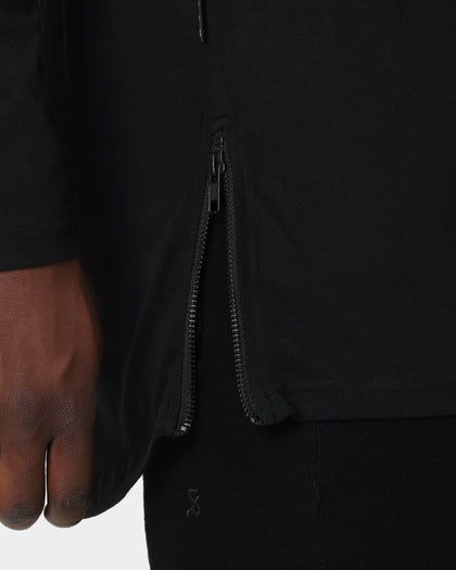 Saint Morta Drop Tail Long Sleeve T-Shirt Black
