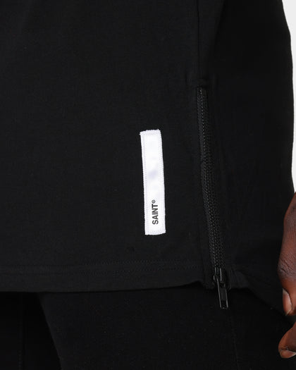 Saint Morta Drop Tail Long Sleeve T-Shirt Black