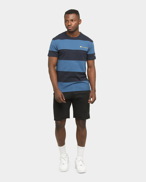 Champion Heritage Panel Stripe T-Shirt Navy