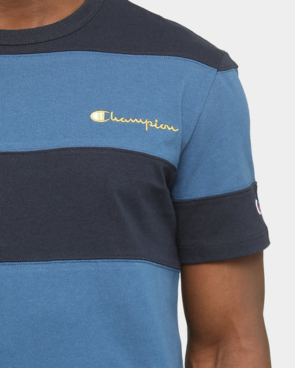 Champion Heritage Panel Stripe T-Shirt Navy