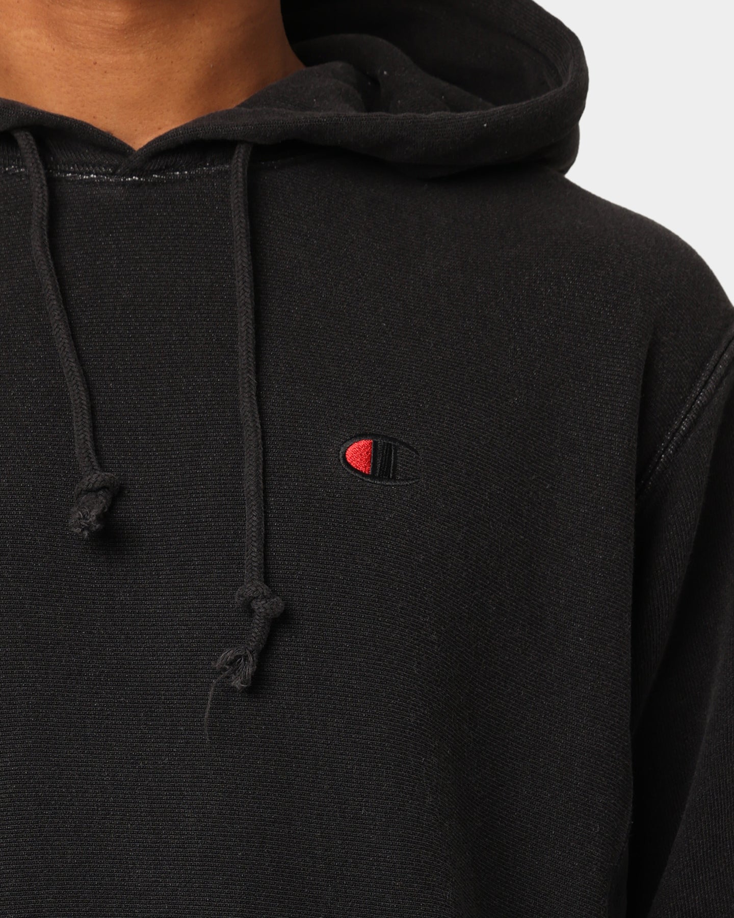 Champion Rebound Rev Weave French Terry Hoodie Washed Black