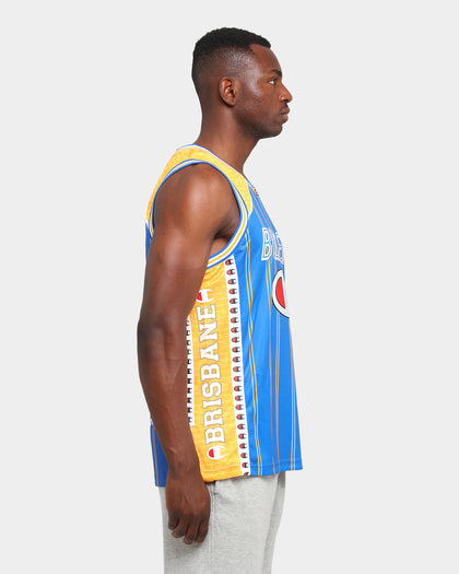 Champion Brisbane Bullet Off-Court NBL Jersey Blue/Yellow
