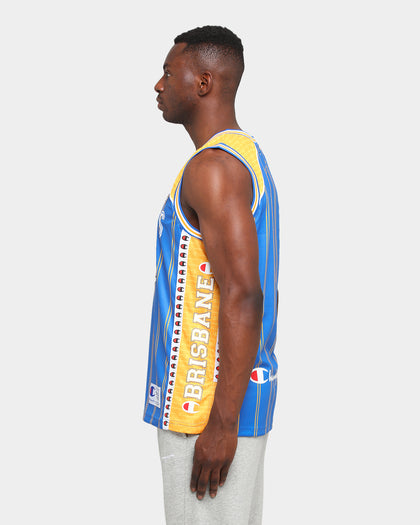 Champion Brisbane Bullet Off-Court NBL Jersey Blue/Yellow