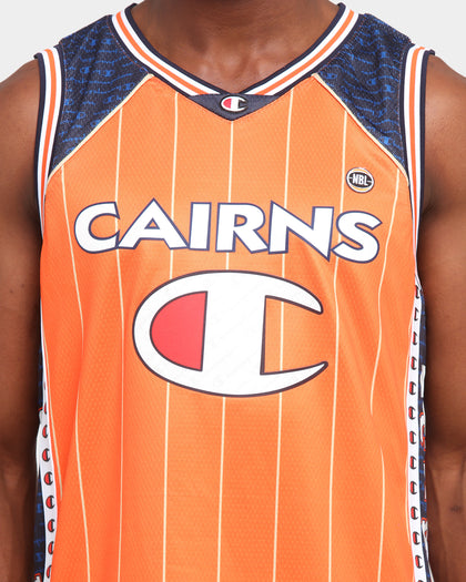 Champion Cairns Taipans Off-Court NBL Jersey Orange/Navy