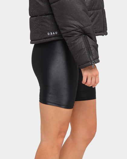 Dead Studios Women's Glitter Bomb Puffer Black