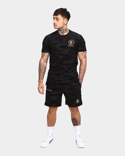 Last Kings Camo De Luxe V2 Short Sleeve T-Shirt Black