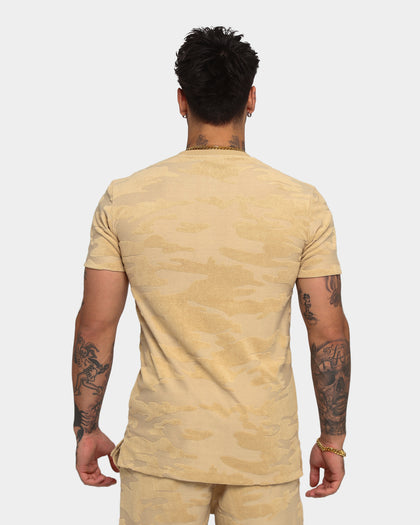 Last Kings Camo De Luxe V2 Short Sleeve T-Shirt Tan