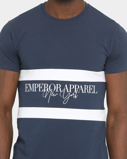 Emperor Apparel Clique After Dark Short Sleeve T-Shirt Navy/White