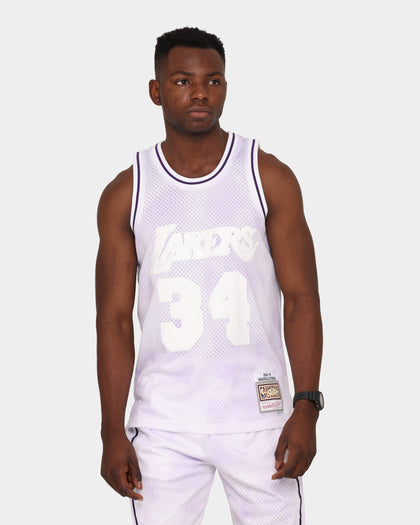 Mitchell & Ness Shaquille O'Neal '96-'97 Los Angeles Lakers "Cloudy Skies" Swingman Jersey Purple