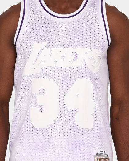 Mitchell & Ness Shaquille O'Neal '96-'97 Los Angeles Lakers "Cloudy Skies" Swingman Jersey Purple