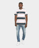 WNDRR Elliott Stripe Custom Fit T-Shirt Navy