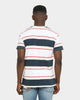 WNDRR Elliott Stripe Custom Fit T-Shirt Navy
