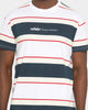 WNDRR Elliott Stripe Custom Fit T-Shirt Navy