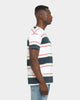 WNDRR Elliott Stripe Custom Fit T-Shirt Navy