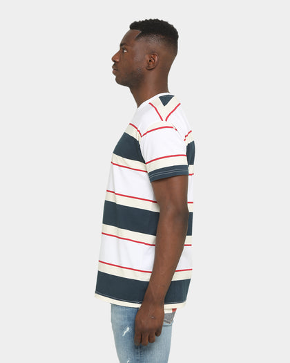 WNDRR Elliott Stripe Custom Fit T-Shirt Navy