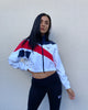 Reebok Women's Classic Vector Cropped Track Jacket White Navy/Red