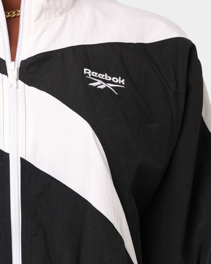 Reebok Women's Classics Cropped Vector Track Jacket Black/White