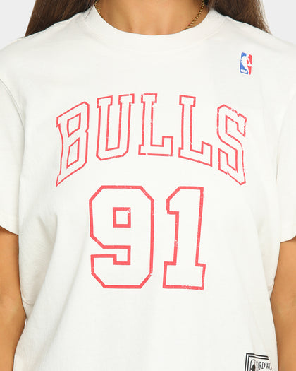 Mitchell & Ness Women's Chicago Bulls N&N Outline Oversized Vintage T-Shirt Vintage White