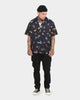 Goat Crew Butterfly Button Up Shirt Black