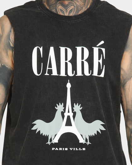 Carré Le Coq Classique Muscle T-Shirt Washed Black
