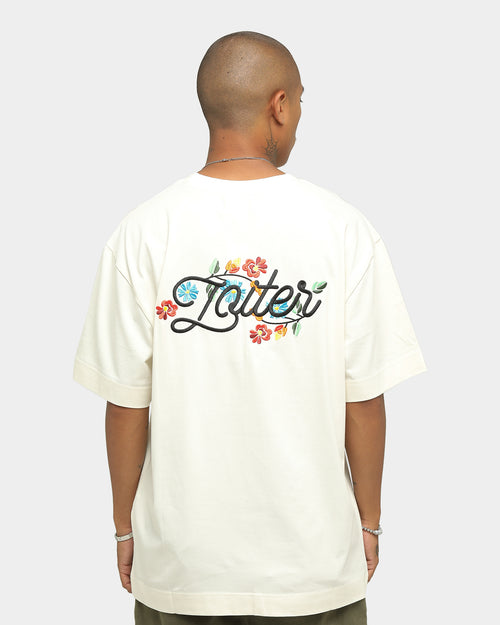 Loiter Embroidered T-Shirt Cream