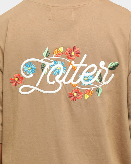 Loiter Embroidered T-Shirt Brown