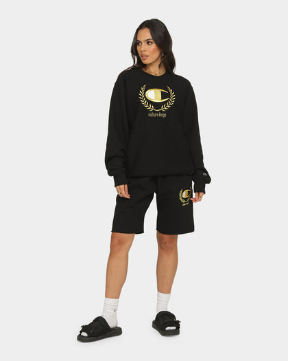 Champion Champion x Culture Kings Rev Weave Crew Black/Gold