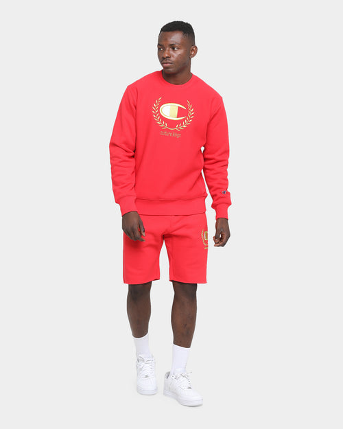 Champion Champion x Culture Kings Rev Weave S20 Crew Red/Gold