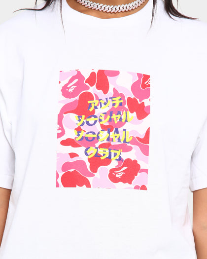 Anti Social Social Club BAPE x ASSC Camo Box T-Shirt White/Pink