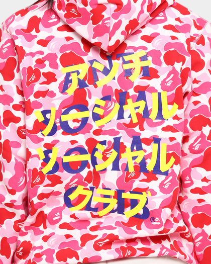 Anti Social Social Club BAPE x ASSC Camo Hoodie Pink Camo