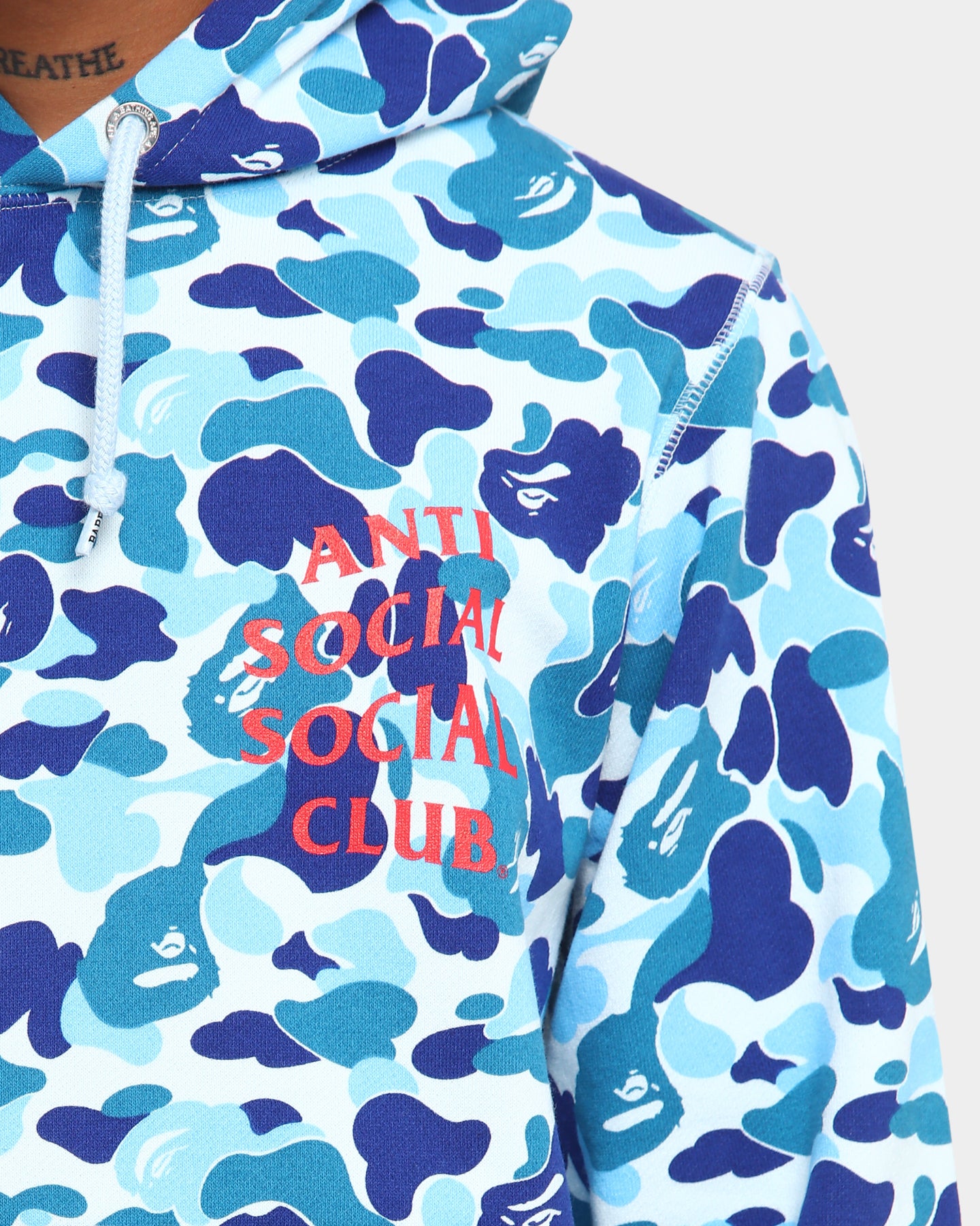 Anti Social Social Club BAPE x ASSC Camo Hoodie Blue Camo