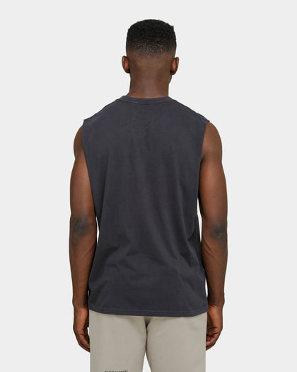 NATIONAL COLLEGIATE ATHLETIC ASSC UNC Team Crest Faded Muscle Vintage Black