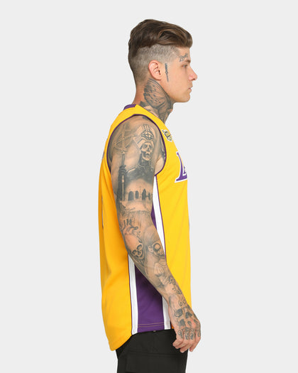Mitchell & Ness Kobe Bryant NBA Finals '99-'00 #8 Authentic Los Angeles Lakers Jersey Yellow