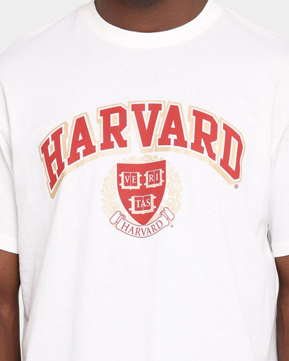 NATIONAL COLLEGIATE ATHLETIC ASSC Harvard University Team Arch Logo Vintage T-Shirt Vintage White