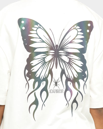 Loiter Reflective Butterfly T-Shirt Off White