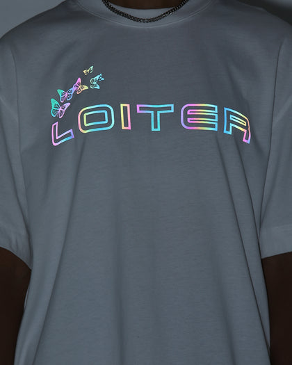 Loiter Reflective Butterfly T-Shirt Off White