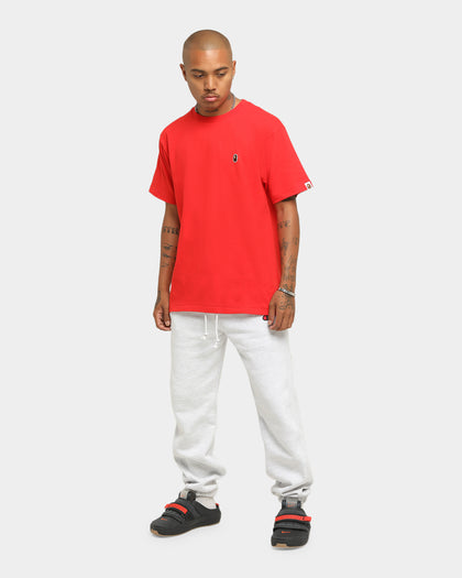 A Bathing Ape Men's Ape Head One Point Short Sleeve T-Shirt Red