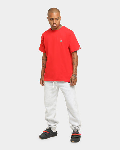 A Bathing Ape Men's Ape Head One Point Short Sleeve T-Shirt Red