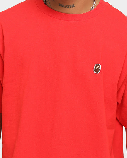 A Bathing Ape Men's Ape Head One Point Short Sleeve T-Shirt Red